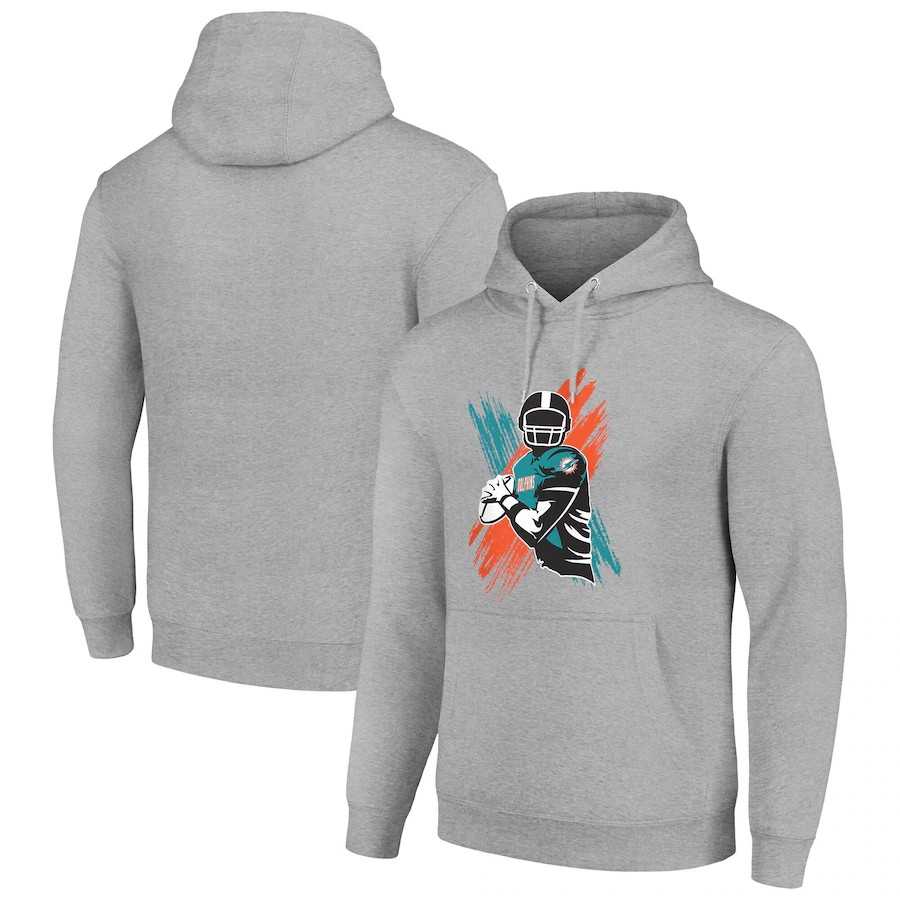Men miami dolphins grey 2024 NFL hoodie->miami dolphins->NFL Jersey